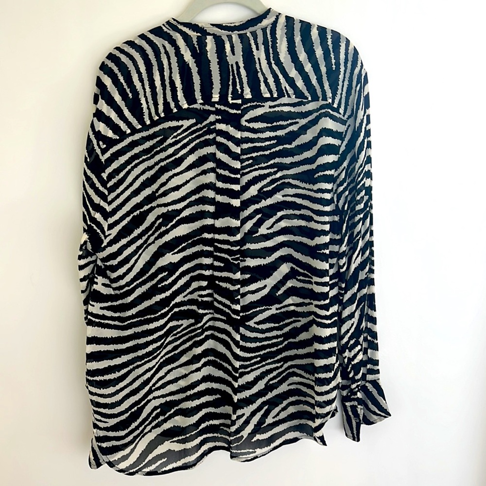 Isabel Marant Etoile Button Front Zebra Print Shi… - image 4